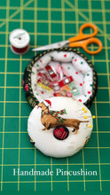 Load image into Gallery viewer, Pincushion With Container - Christmas dog
