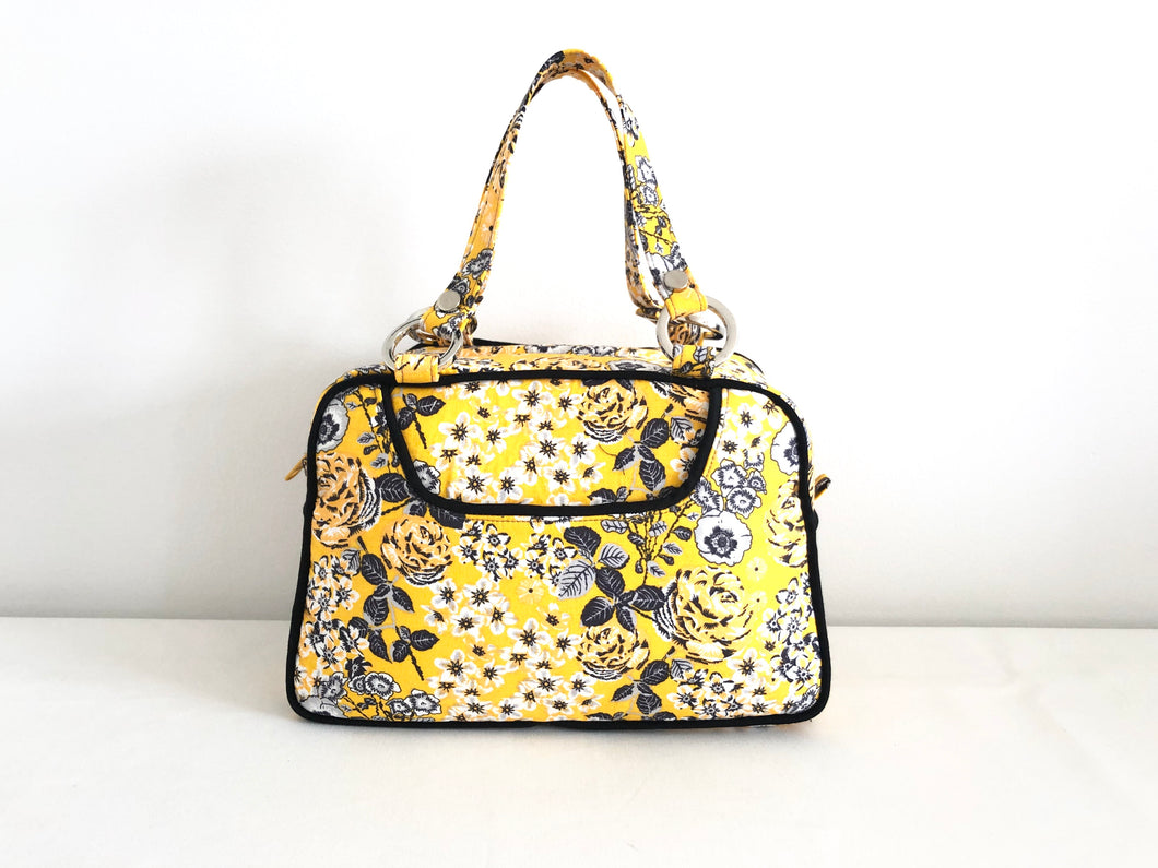 Handmade Cotton Vintage Handbags - yellow floral